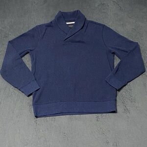 Banana Republic Sweater Mens S Blue Shawl Collar Brushed Knit Pullover Preppy